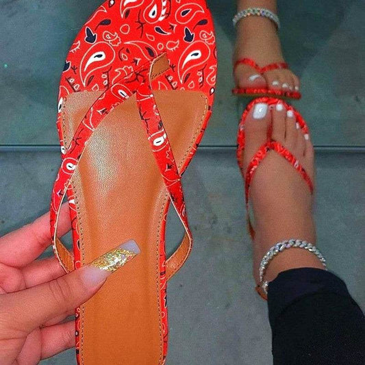 Satin flip flops - Mubimart