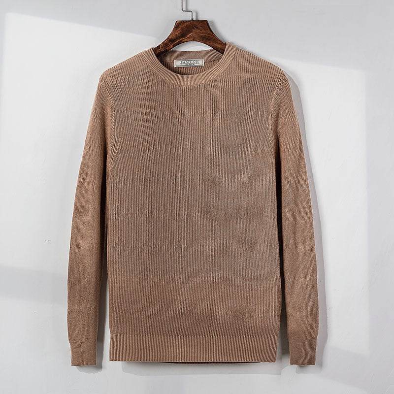 Mens bottoming shirt knitted sweater pullover Autumn - Mubimart