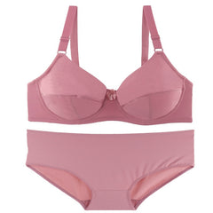 Glossy plus size bra set - Mubimart -  