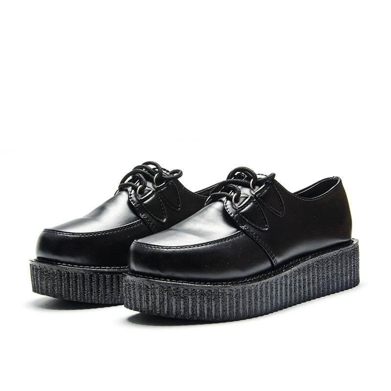 Fujin Brand Star Leather autumn Creepers loafers plus size 35-41 women Shoes ladies platform shoes Women Flats Female - Mubimart