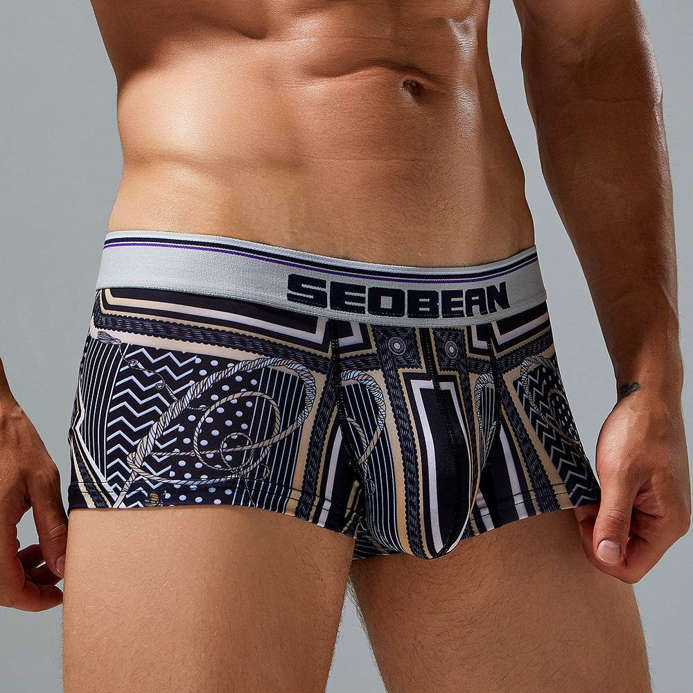 Boxer Low Waist U Convex Boxers - Mubimart