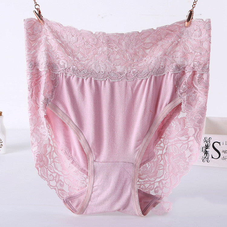 Plus Size Modal Lace Panties Women's - Mubimart -  