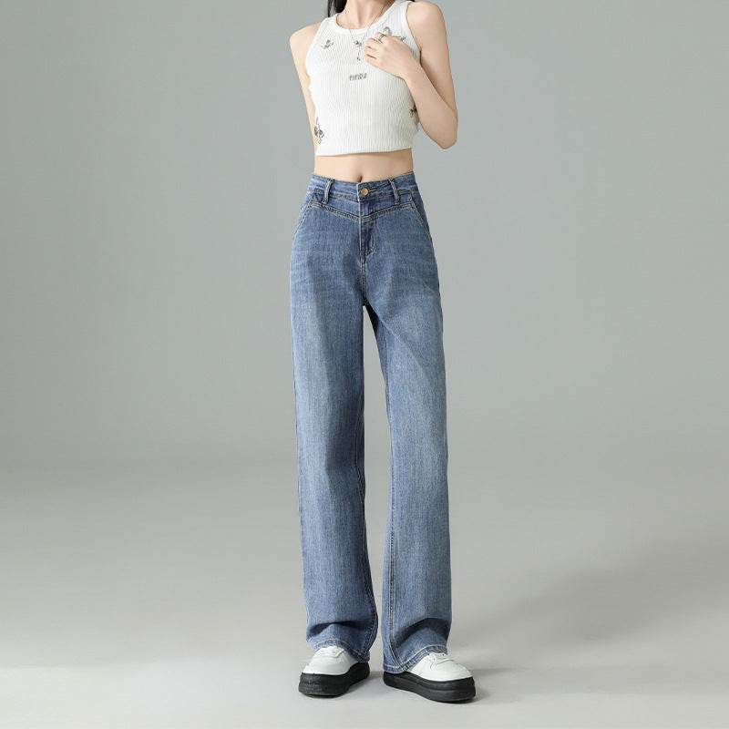 Fashionable Narrow Wide-leg Jeans For Women - Mubimart