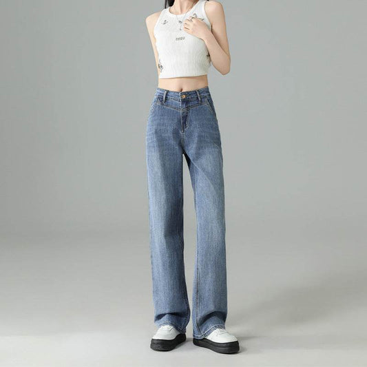 Fashionable Narrow Wide-leg Jeans For Women - Mubimart