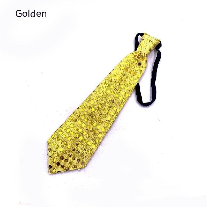 LED Sequins Glowing Necktie Props Tie - Mubimart