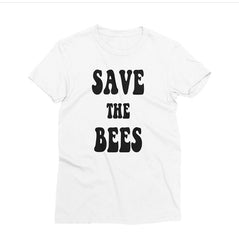 Save the bees funny t shirt women be kind shirt graphic tees - Mubimart -  