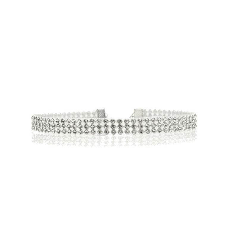 Fashion Women Full Crystal Rhinestone Choker Necklace Wedding Jewelry Chokers Necklaces For Women - Mubimart