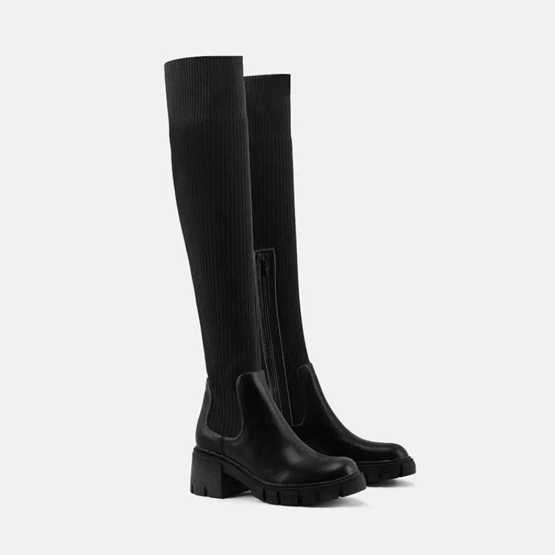 High Heel Springy Thigh Boot Women - Mubimart