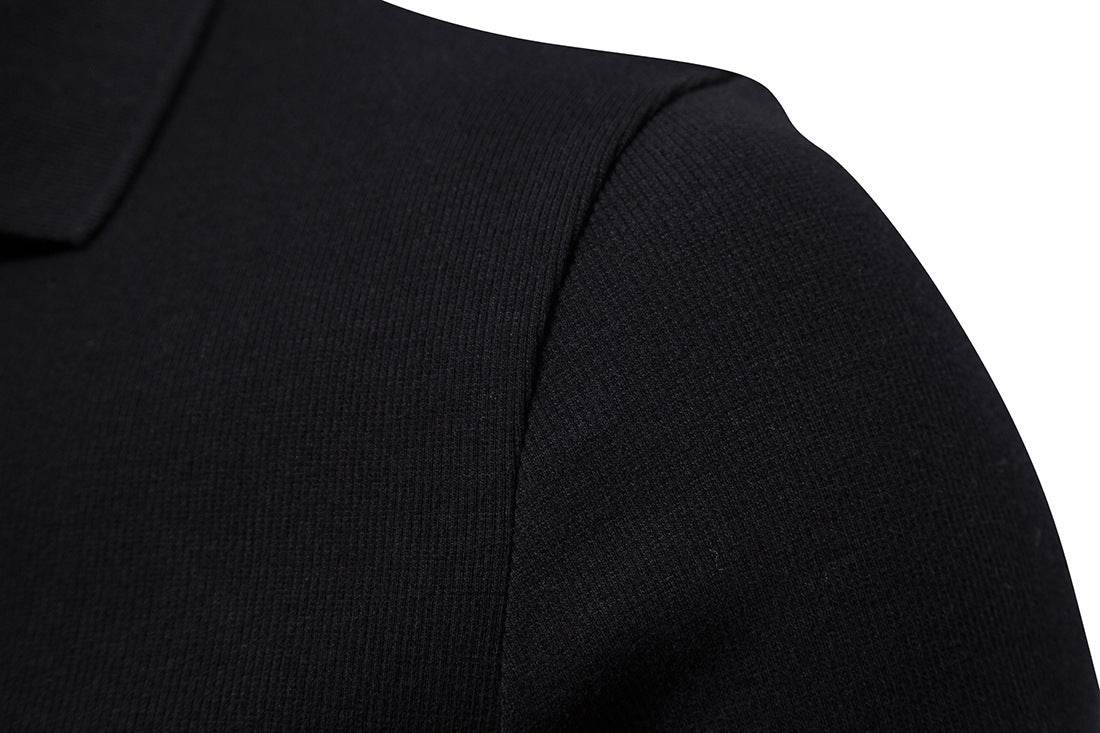 Henley Shirt Men's Short-sleeved T-shirt Henry Collar American Retro Men's Workout Top - Mubimart