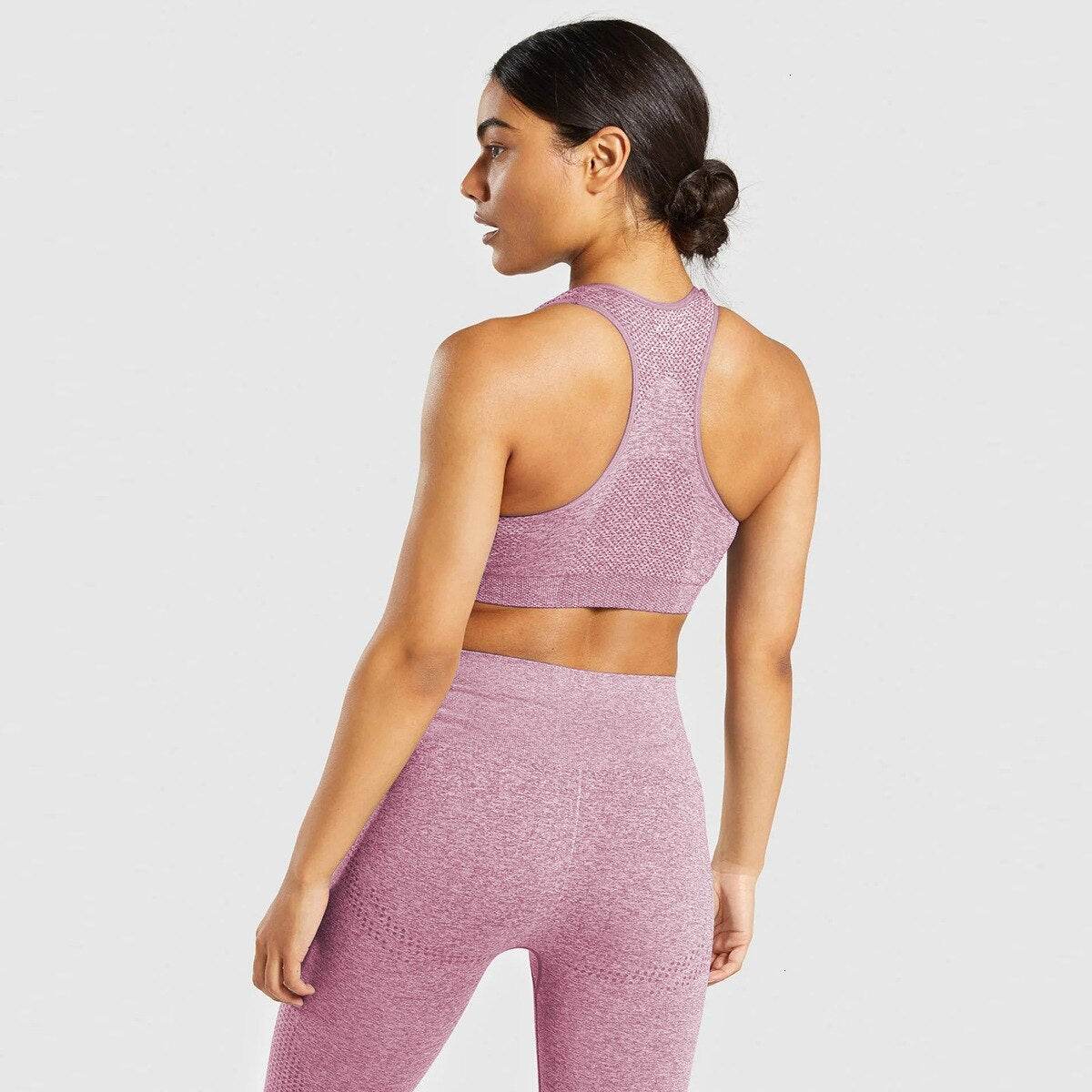 Seamless knitted yoga workout clothes - Mubimart