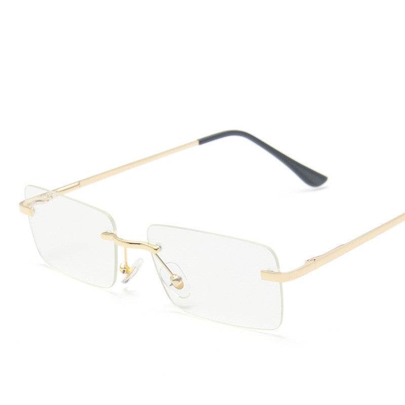 Rimless sunglasses women square - Mubimart