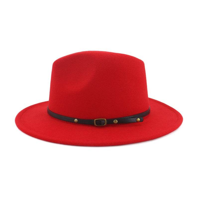 Automne et Hiver Laine Chapeau De Fedora De Mode Femme En Laine chapeau haut-de-forme Noir Chapeau Rouge Fedora Hommes L'église Panama Sombrero Chapeau - Mubimart