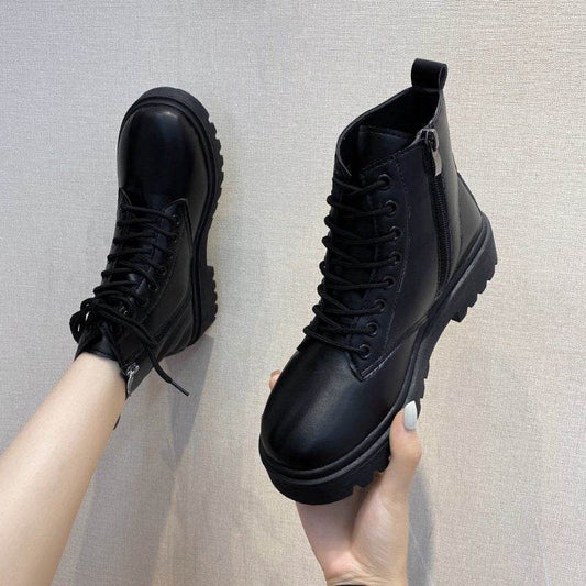New Black Handsome Boots Women - Mubimart