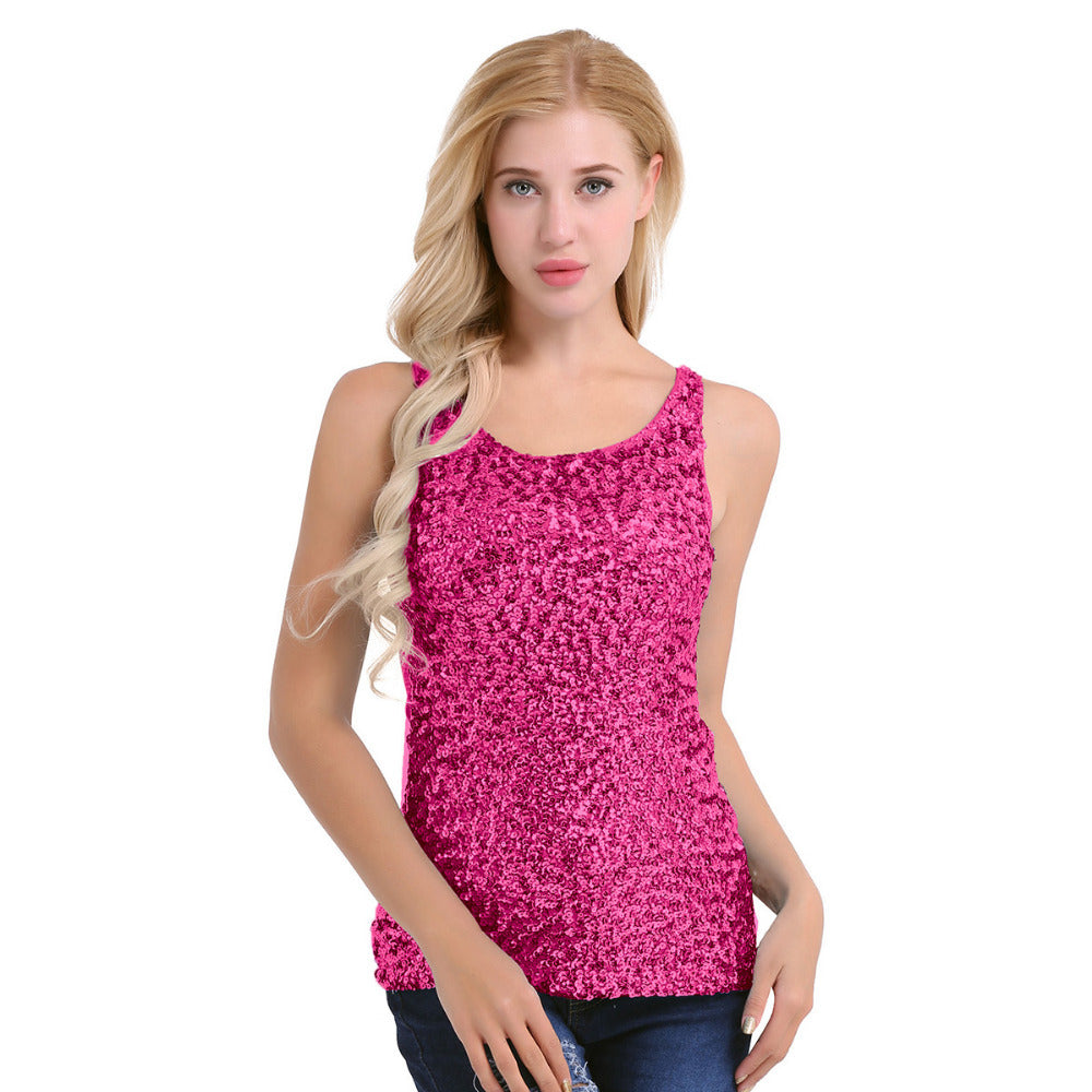 Sequined camisole - Mubimart -  