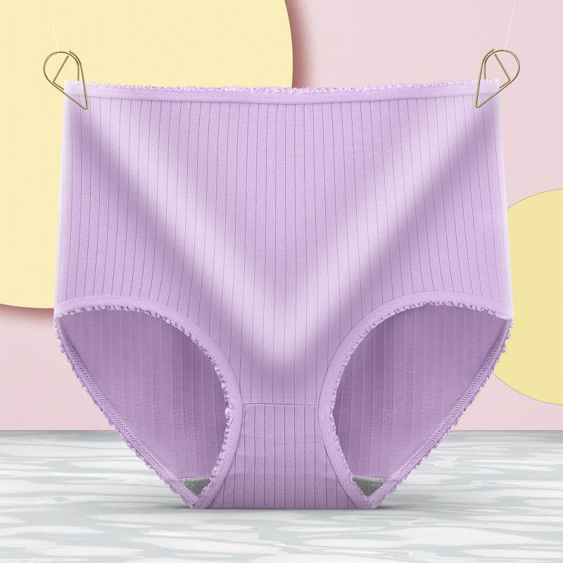 Women's Fashion High Waist Lace Panties Belly Lifting Hip Shaping - Mubimart