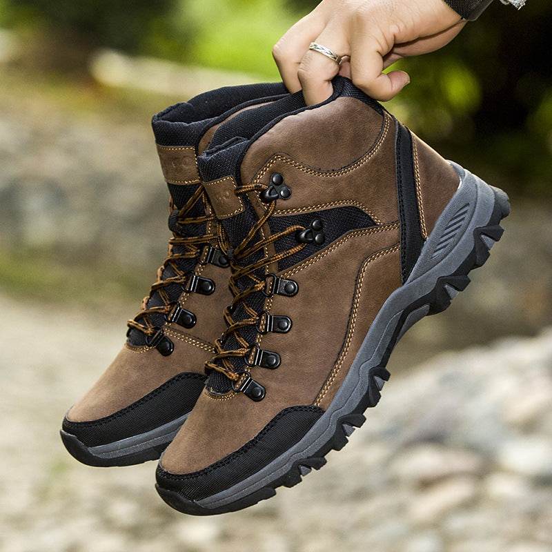 Large Men Shoes Outdoor Snow Boots High Top - Mubimart