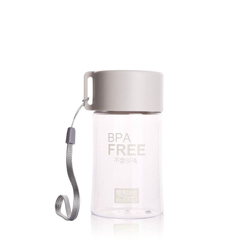 Mini Plastic Cup Water Cup Cute Portable Accompanying Cup With Rope - Mubimart