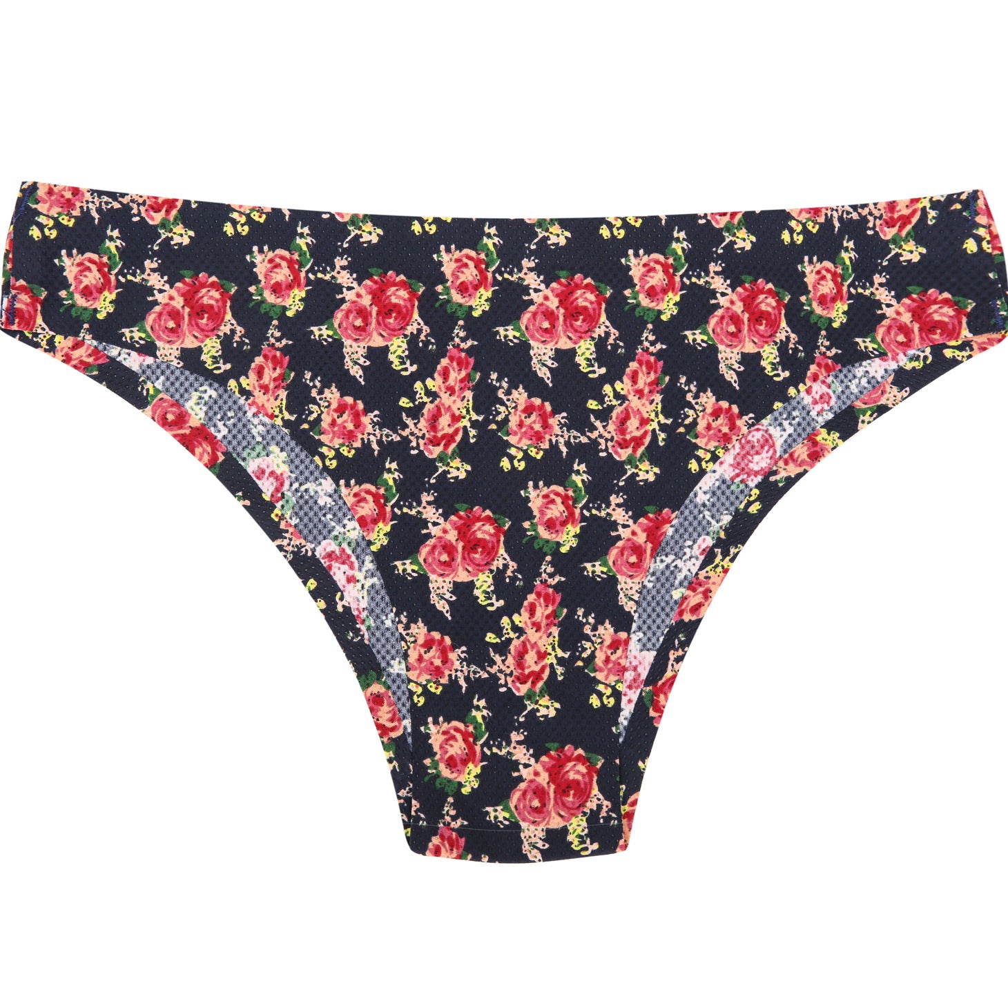 Breathable Printed Seamless Floral Briefs For Women - Mubimart -  