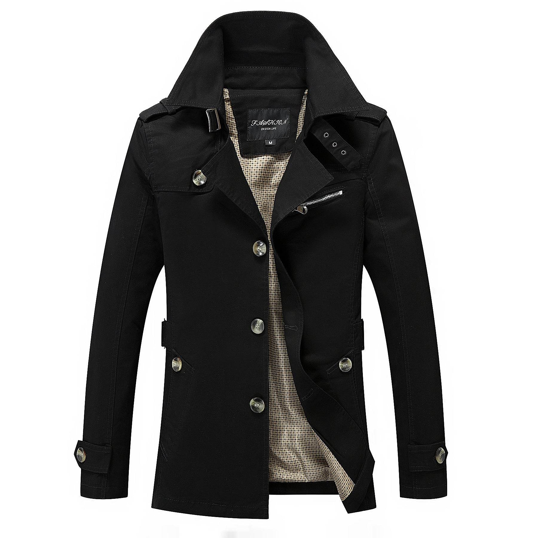 Men's jacket Trench Coat - Mubimart