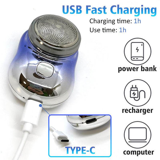 Mini Portable Face Cordless Shavers Rechargeable USB Electric Shaver Wet & Dry Painless Small Size Machine Shaving For Men - Mubimart