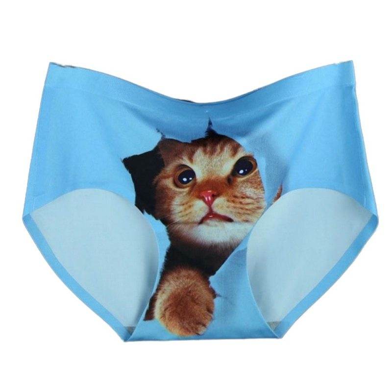 3d Print Cat Cotton Underwear Women Panties Seamless Briefs New Arrival Female Ropa Interior Mujer Lingerie - Mubimart