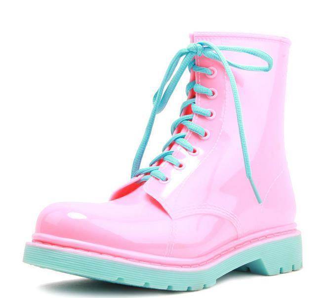 Transparent glitter rain boots - Mubimart