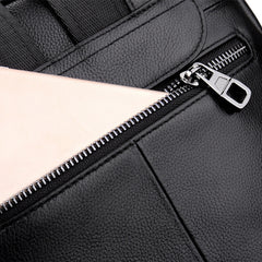 Mens Fashion Casual Cowhide Shoulder Bag