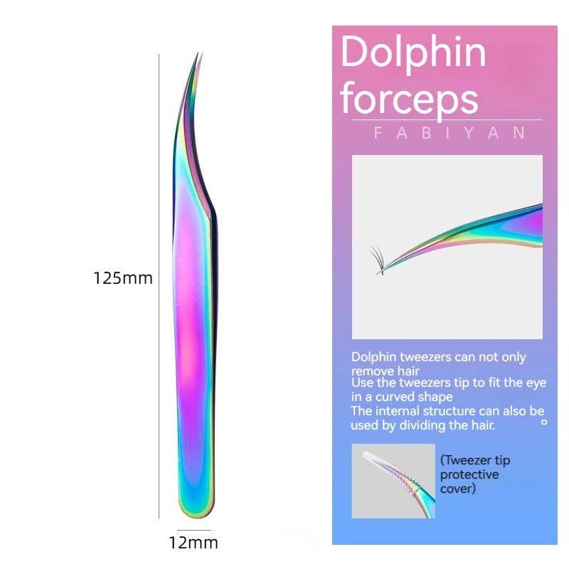 Stainless Steel Grafting Eyelash Aid Tweezers - Mubimart