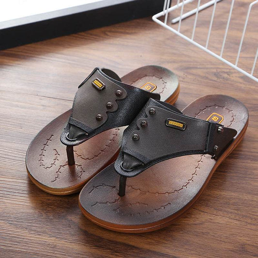 Men wear breathable flip-flops - Mubimart