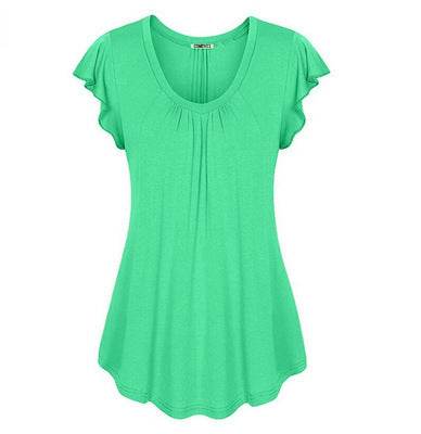 Women Dress Ladies Short Sleeves Shirts Plus Size 6xl - Mubimart