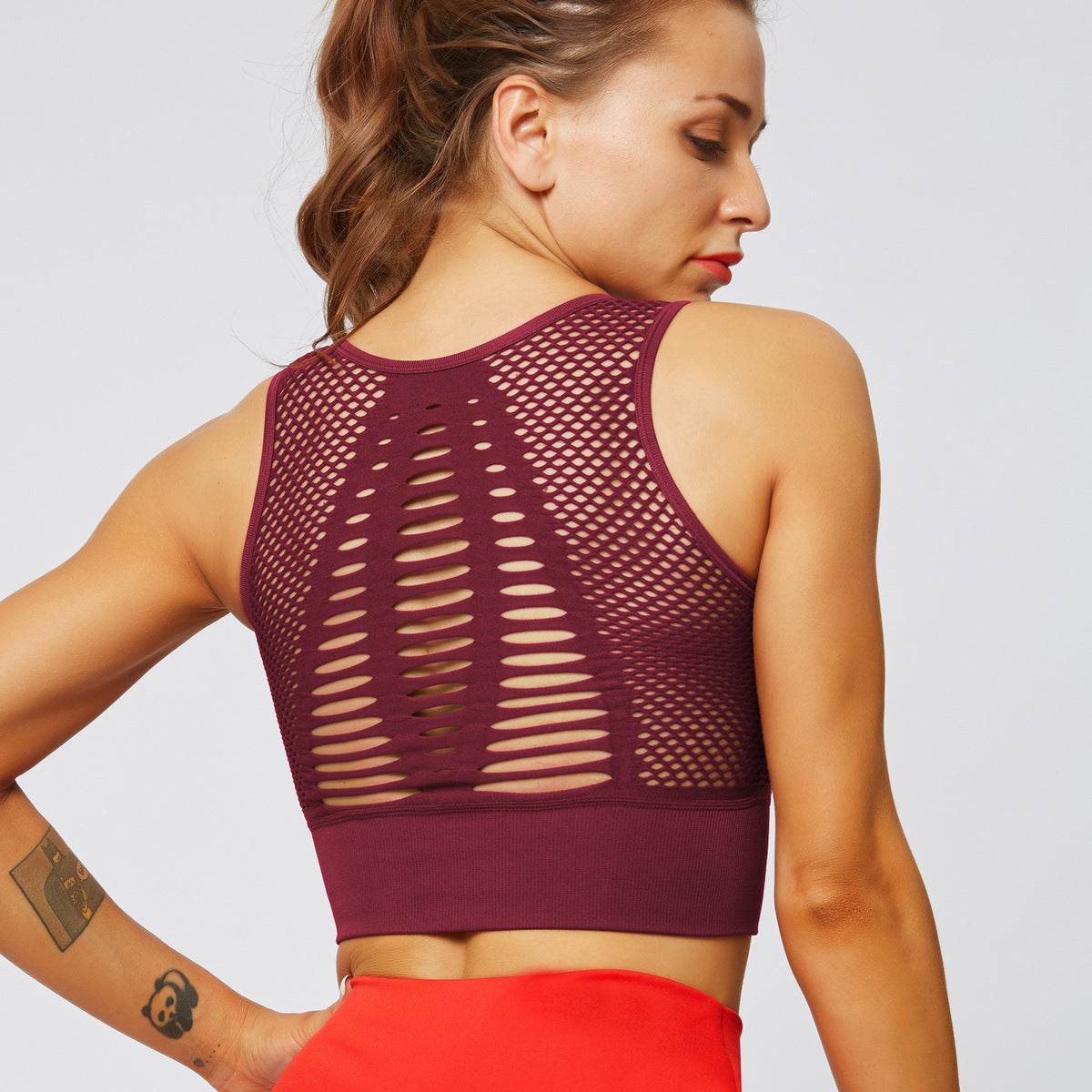 Breathable mesh sports bra - Mubimart