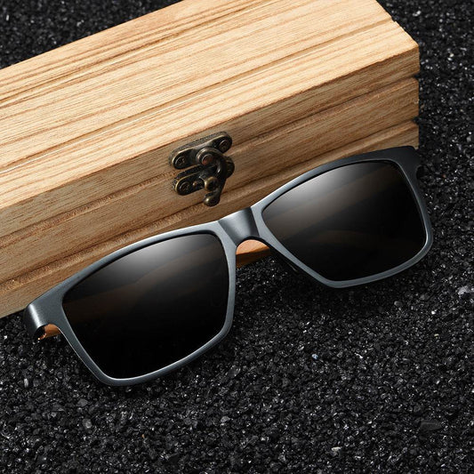 Polarized bamboo sunglasses - Mubimart