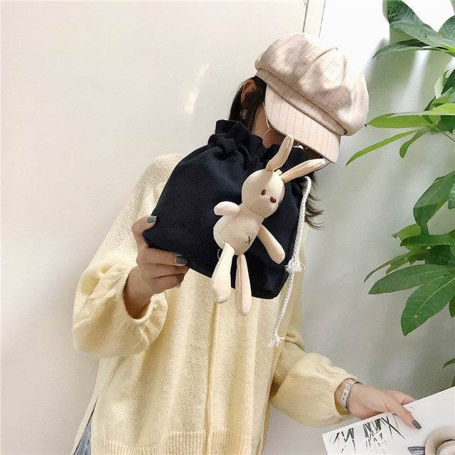 Japanese girl rabbit messenger bag women - Mubimart