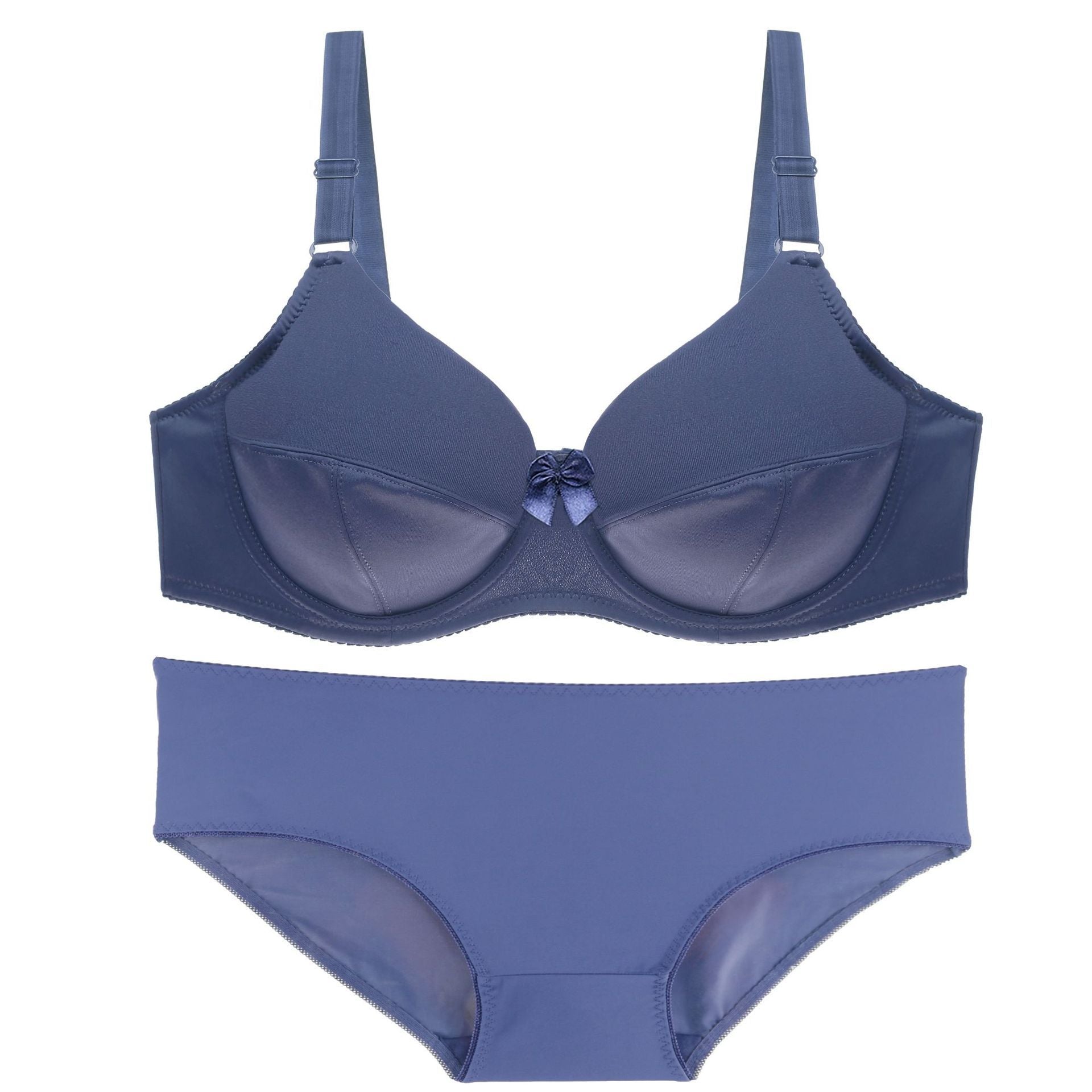 Glossy plus size bra set - Mubimart -  