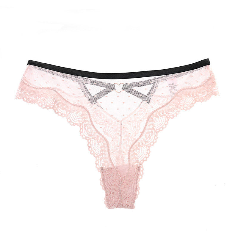 Women's thong with lace trim - Mubimart -  