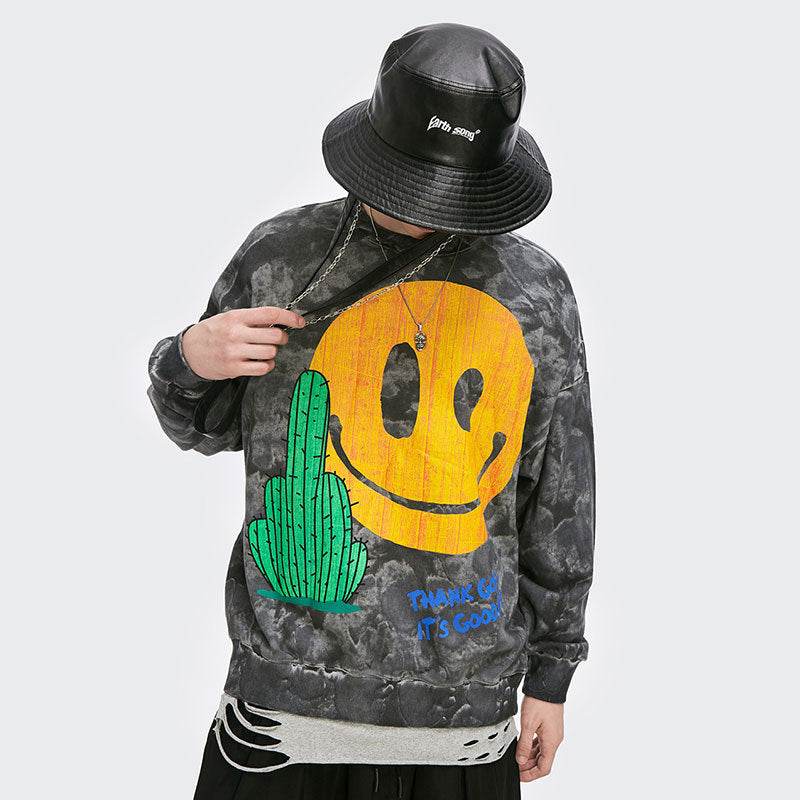 Sweatshirt Tie-Dye Hipster Couple Street Top Men - Mubimart