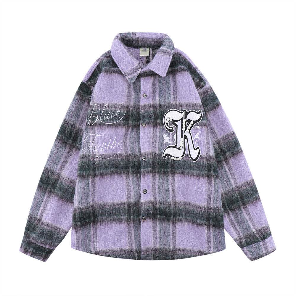 American Men's Embroidered Beaded Shirt Jacket - Mubimart
