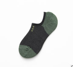 Men's cotton socks low cut embroidery socks - Mubimart - No show socks 