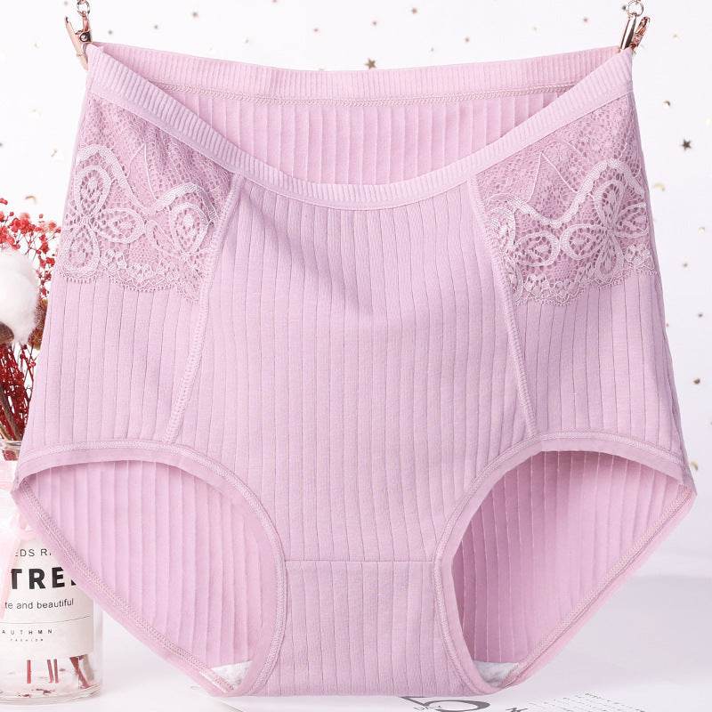 Middle-aged Mother Women's High-waist Micro-abdomen Panties - Mubimart