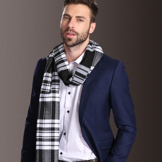 New Europe Fashion Shawl Scarves Men Winter Warm Tartan