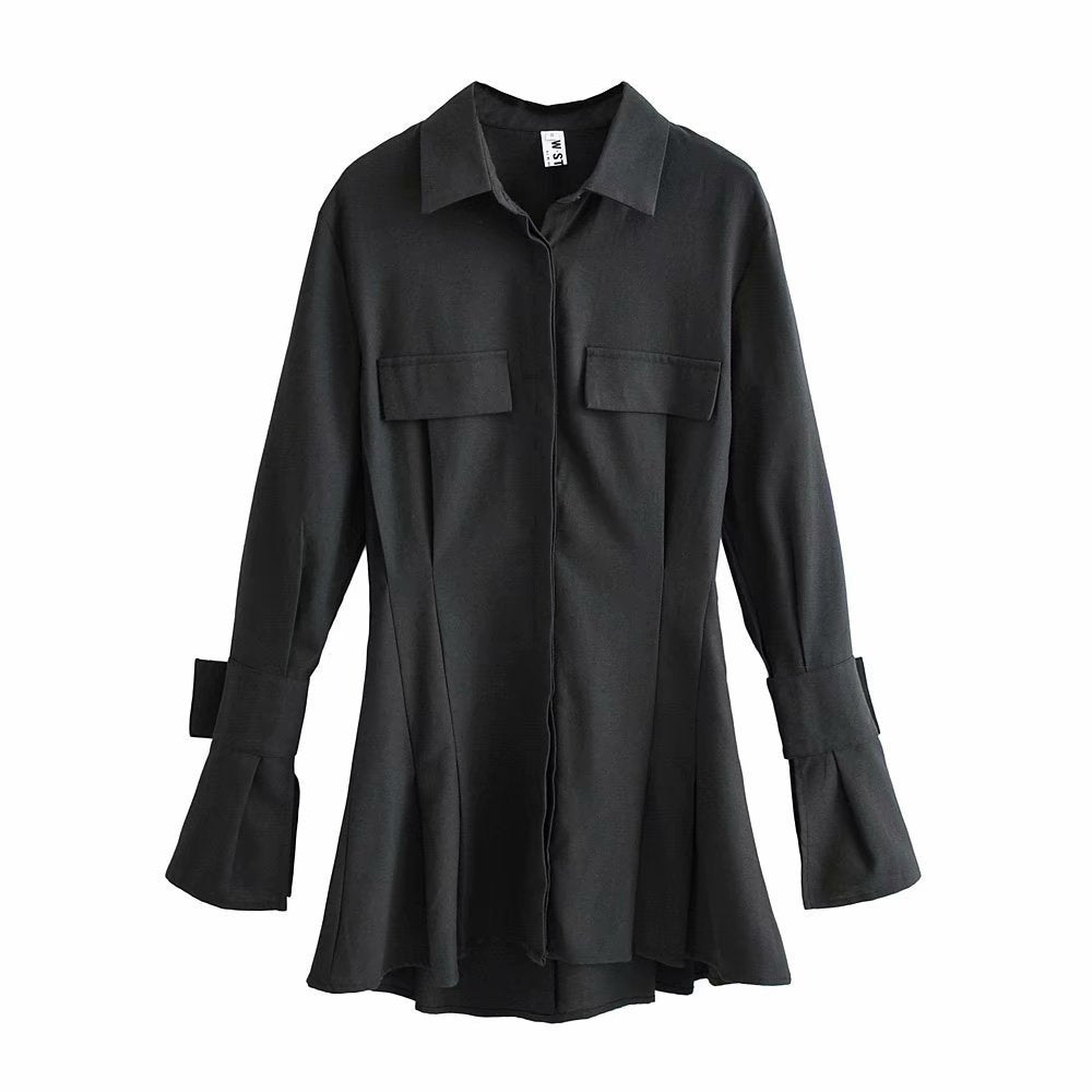 Waist shirt dress - Mubimart -  