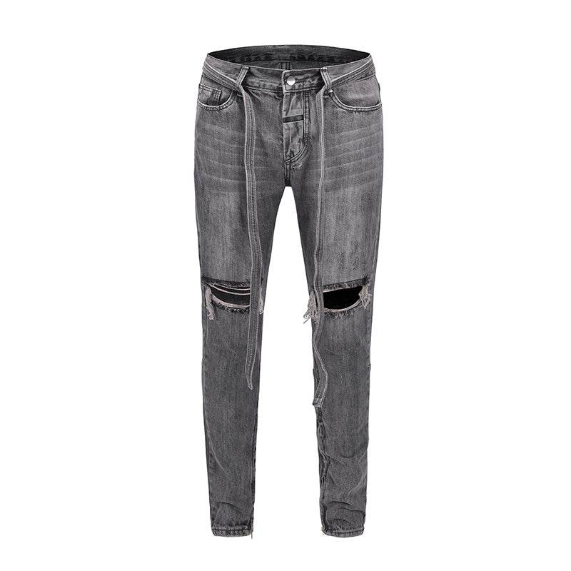 Zippered Jeans - Mubimart
