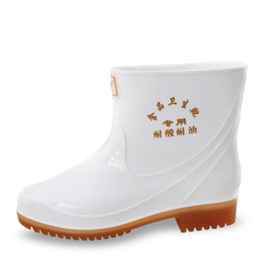 Short White Rain Boots For Men and Women - Mubimart