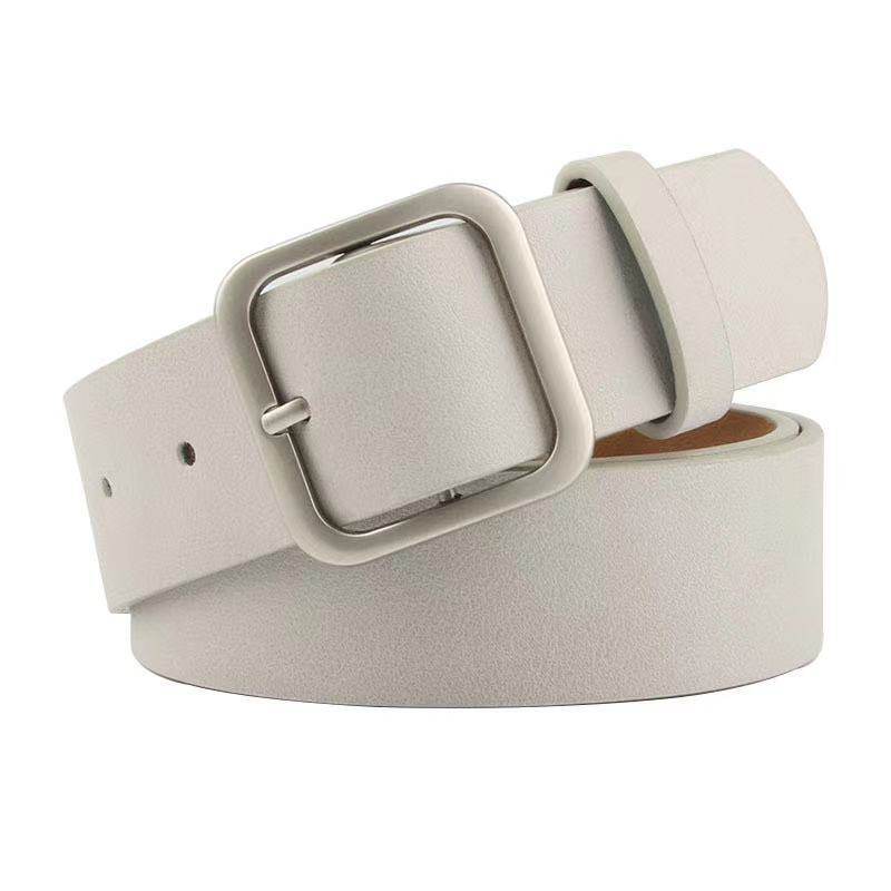 Leather belt buckle belt - Mubimart