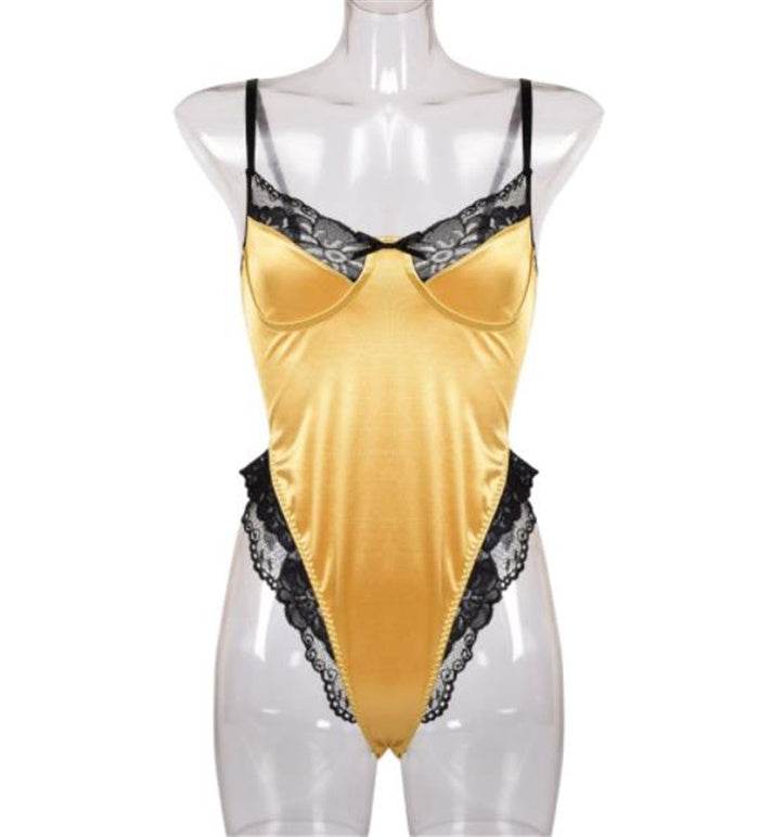 Lace sexy bodysuit - Mubimart