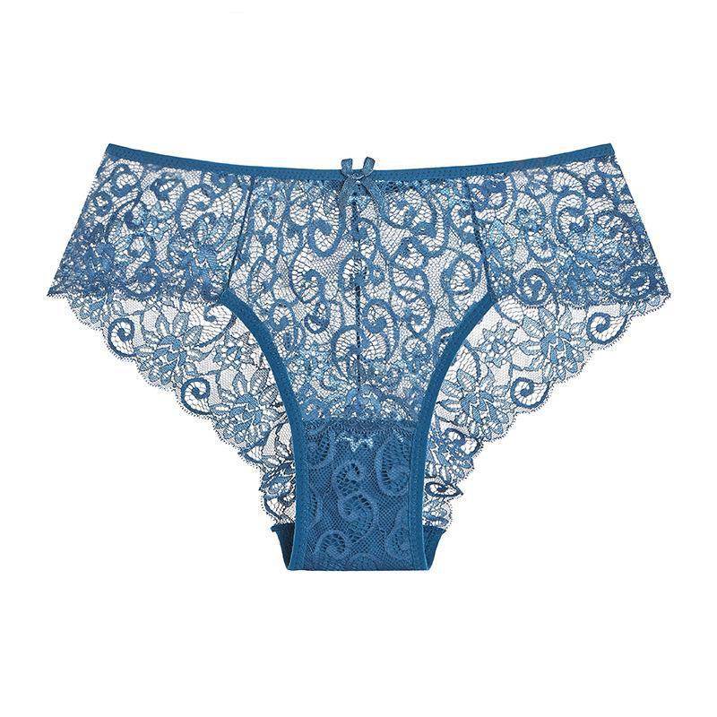 Sexy Mid-waist Lace Lace Women's Briefs For Women - Mubimart