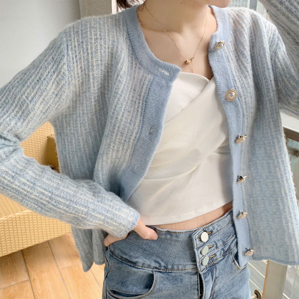 Gentle Temperament Young Lady Little Fragrant Wind Cardigan Women Loose Top - Mubimart -  