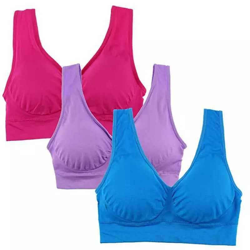 Women Yoga Tank Tops Sports Bra Workout Fitness Running Crop Top - Mubimart