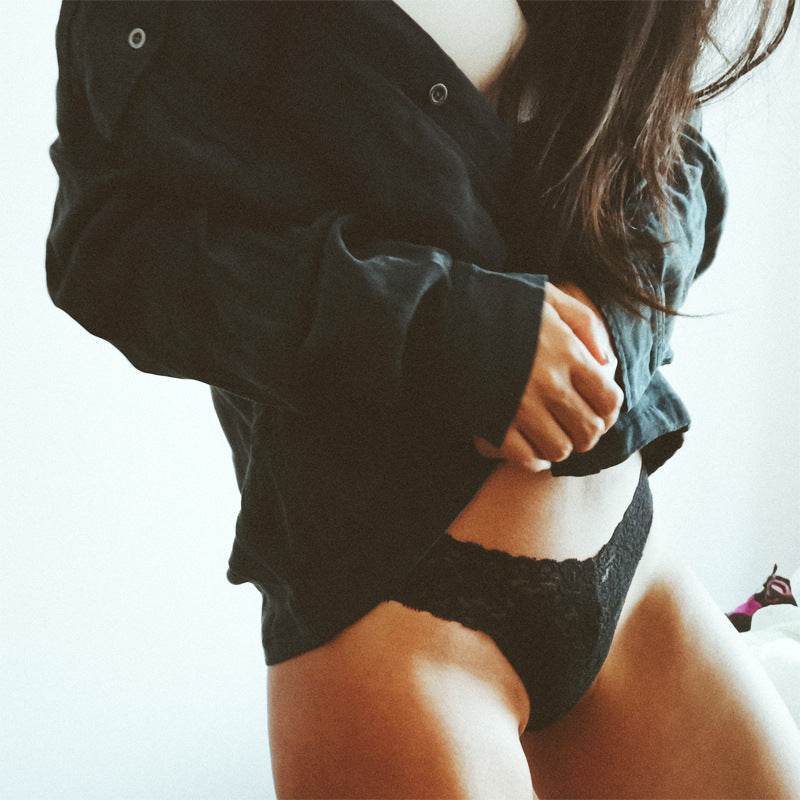 Lace low waist thong - Mubimart