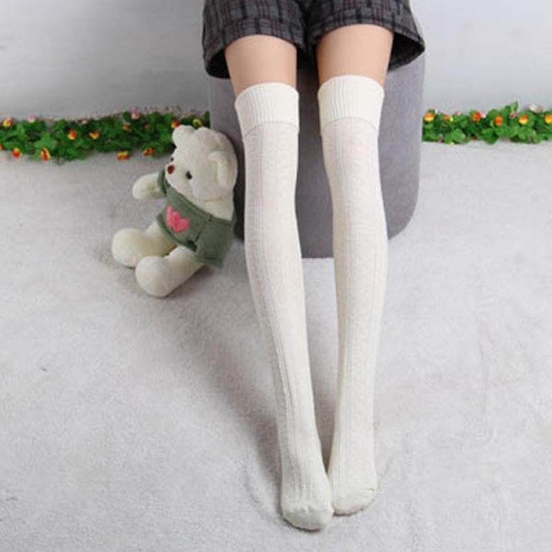 Long knee stockings high tube stockings Japanese women's socks stacked stockings thigh socks - Mubimart